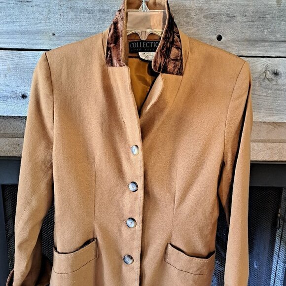 Harve Bernard Collection Women's Blazer 2 Toned Rust Color Size 10 Wool - Picture 1 of 15